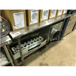 STAINLESS STEEL 72" X 30" PREPARATION TABLE