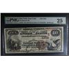 Image 1 : 1882 BROWN BACK $10 NATIONAL CURRENCY  PMG 25