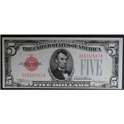 1928 B $5 LEGAL TENDER RED SEAL