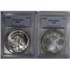 Image 1 : 1988 & 2003 AMERICAN SILVER EAGLE DOLLARS