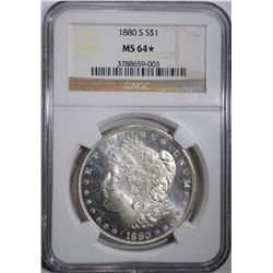 1880-S MORGAN DOLLAR NGC MS 64*