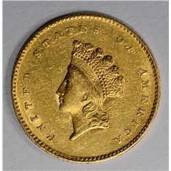 1855 $1.00 GOLD  AU/BU