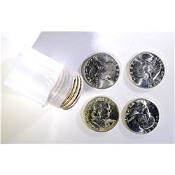 BU ROLL OF 1960 FRANKLIN HALF DOLLARS