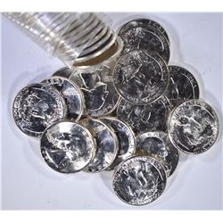 BU ROLL OF 1957-D WASHINGTON QUARTERS