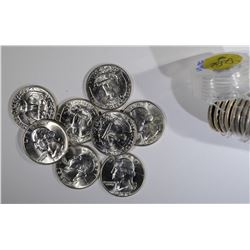 BU ROLL OF 1958-D WASHINGTON QUARTERS