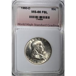 1960-D FRANKLIN HALF DOLLAR WHSG SUPERB GEM BU FBL