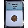 Image 1 : 1906 INDIAN CENT, EMGC CH/GEM BU RB