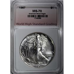 1987 AMERICAN SILVER EAGLE WHSG PERFECT