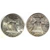 Image 2 : 1949 & 58 FRANKLIN HALF DOLLARS, CH BU