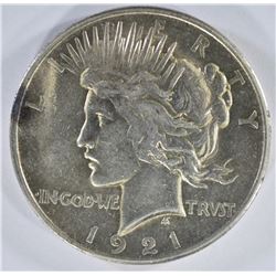 1921 PEACE DOLLAR  AU/UNC