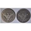 Image 2 : (2) BARBER HALF DOLLARS: