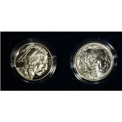 2001 Two Piece Buffalo Silver Set