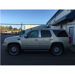2009 CADILLAC ESCALADE, 4 DR, GOLD, VIN 1GYFK13209R260618 FLEXFUEL V8, ODO 135,932KM, GAS, AUTO,