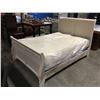 Image 2 : DOUBLE SIZE CREAM SLEIGH BED (HEADBOARD, FOOTBOARD & RAILS)