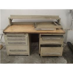 Lyon 72" x 34" x 48" Work Table with Cabinets