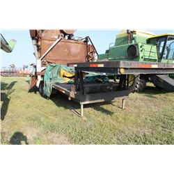 OLD FLAT DECK FIFTH WHEEL GOOSENECK TRAILER