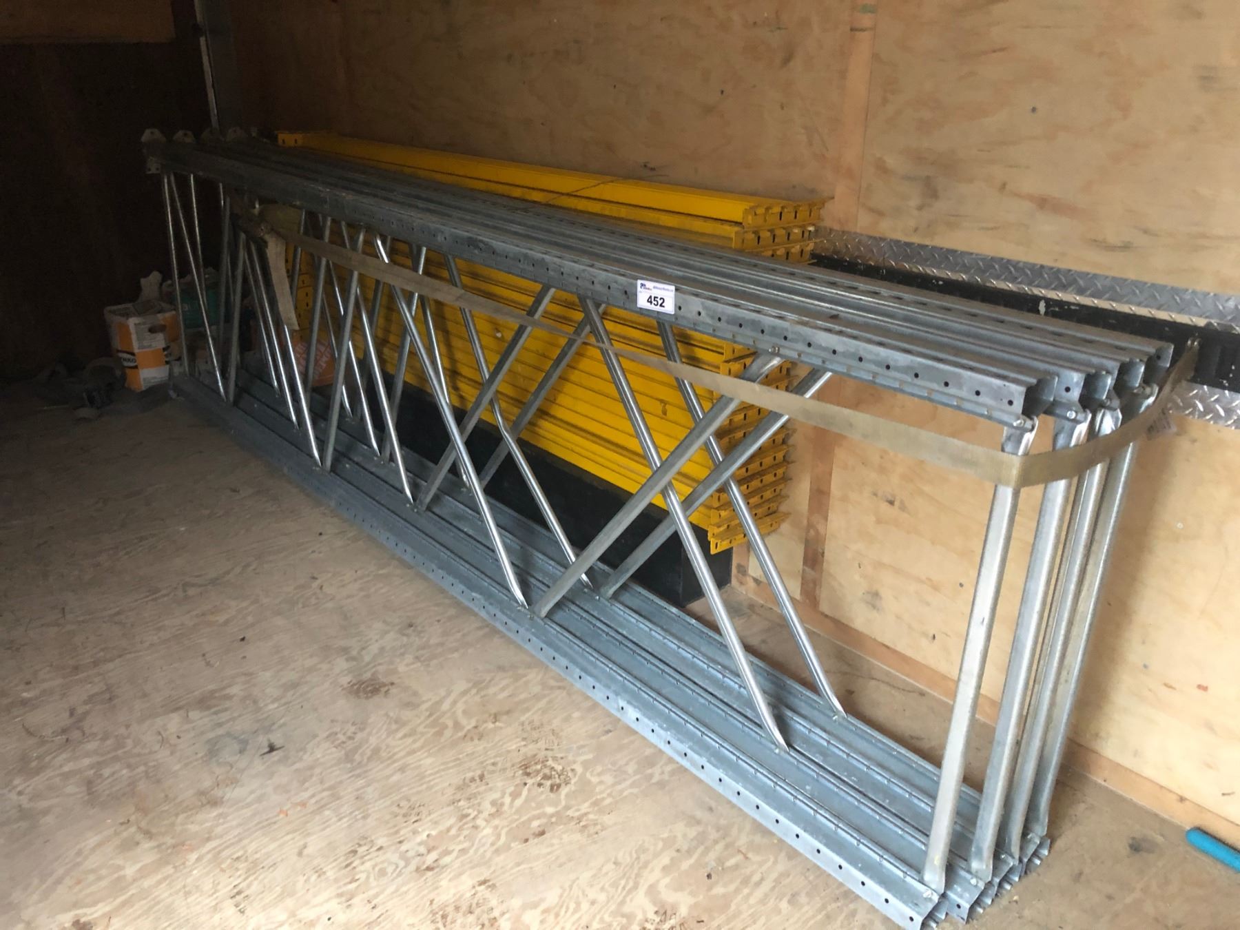 THREE 12' BAYS OF MEDIUM DUTY PALLET RACKING WITH 8' CROSS BEAMS