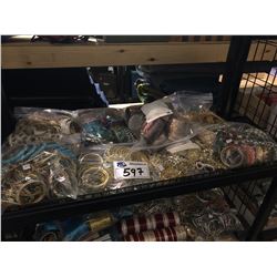 SHELF LOT OF ASSORTED JEWELRY