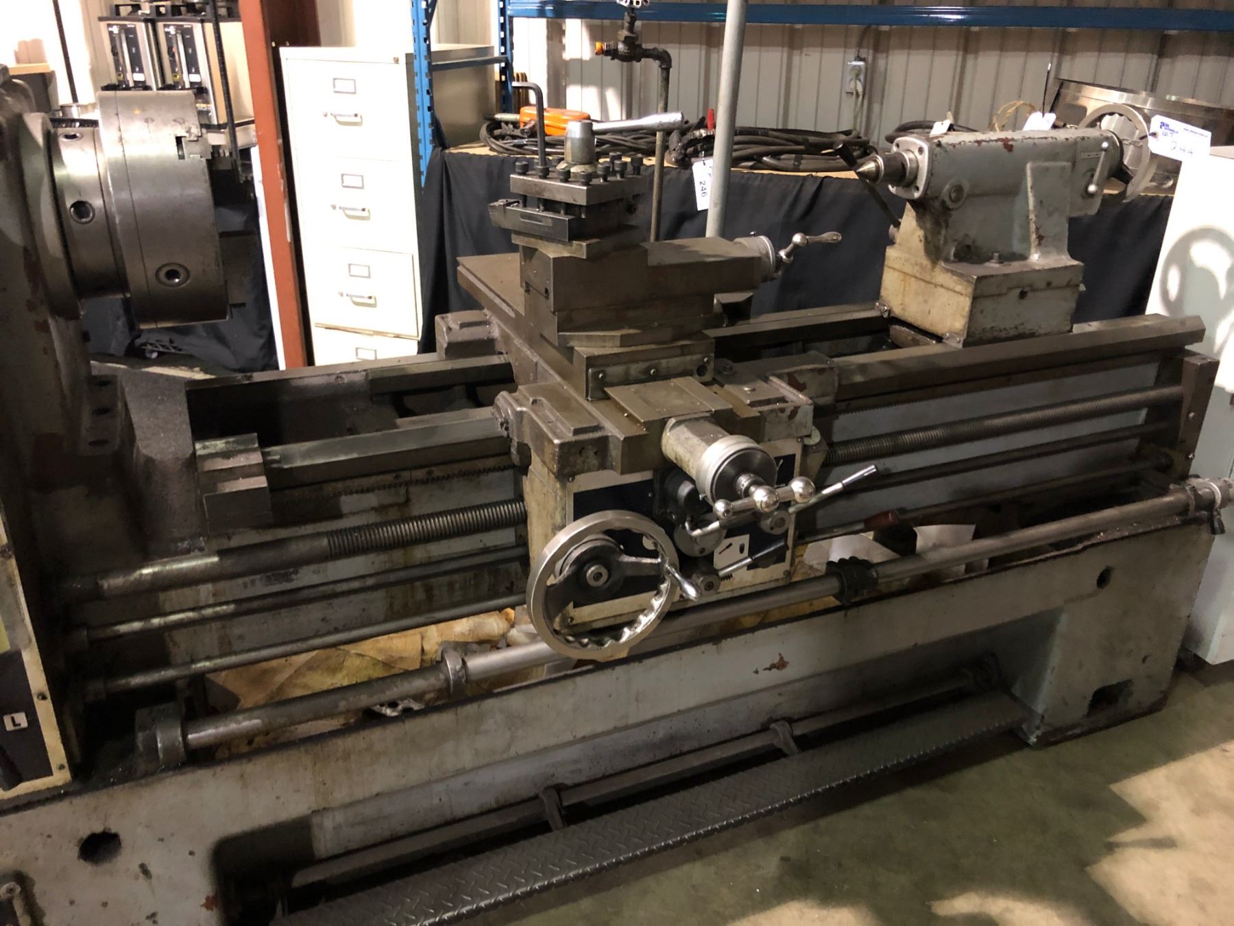 TA SHING MACHINE WORKS INDUSTRIAL LATHE (MODEL)150OB INCLUDES PALLET OF ...