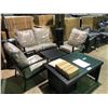 Image 2 : (BOXED)BROWN PARAMOUNT 5 PIECE PATIO CONVERSATION SET INCLUDES LOVE SEAT, 2 CHAIRS, BEVERAGE