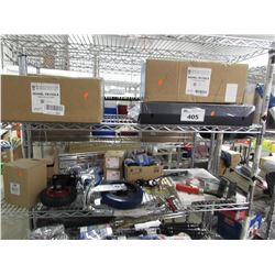 FIREPLACE BLOWERS, UTILITY CART WHEELS, 6V BATTERIES, CLAMPS, DOOR HANDLES, MISC