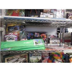 LEGO BATMAN ROBIN COSTUME, AUTOMATIC CARD SHUFFLER, LIGHT SABER, PUZZLE, NERF GUN, HEADPHONES,