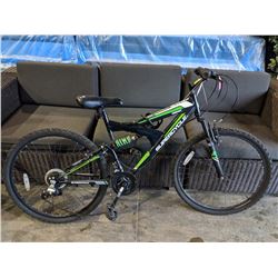 GREEN/BLACK SUPERCYCLE VICE 18-SPEED MOUNTAIN BIKE