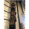 Image 2 : 14FT TALL HAND CARVED TOTEM POLE WITH EAGLE, RAVEN & BEAR