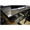 Image 2 : DARK WOOD DINING TABLE - APPROX. 6FT LONG