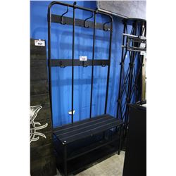 BLACK COAT/SHOE RACK