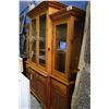Image 1 : SOLID PINE ILLUMINATED GLASS FRONT HUTCH & BUFFET