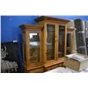 Image 2 : SOLID PINE ILLUMINATED GLASS FRONT HUTCH & BUFFET