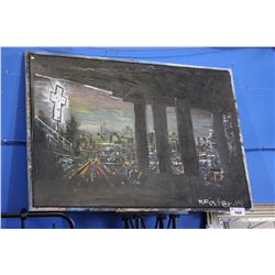 LARGE "EAST VAN" PAINTING SIGNED BOTTOM RIGHT K FOSTER