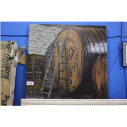 LARGE CANVAS PRINT - WINE BARRELS