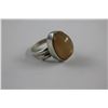 Image 2 : LARGE CATSEYE MANDARIN ORANGE RING, FINE CATSEYE