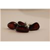 Image 2 : 2 PAIRS AMBER EARRINGS, CHERRY RED FIRE, FREE FORM, SET IN STERLING SILVER
