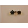 Image 2 : 2 PALE GOLDEN AMBER PENDANTS, 13MM ROUND SPHERES, SET IN STERLING SILVER