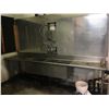 Image 1 : APPROX. 12' STAINLESS STEEL 3 COMPARTMENT SINK/WASH AREA WITH BACK SPLASH, AND TAPS