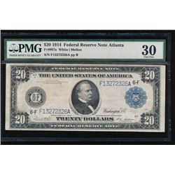 1914 $20 Atlanta Federal Reserve Note PMG 30