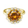 Image 1 : 14KT Yellow Gold 2.11ct Citrine and Diamond Ring