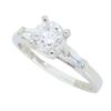 Image 2 : Platinum 0.75ctw Diamond Ring