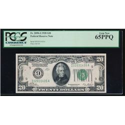 1928 $20 Minneapolis Federal Reserve Note PCGS 65PPQ