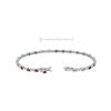 Image 2 : 18KT White Gold 3.30ctw Multi Color Sapphire and Diamond Bracelet