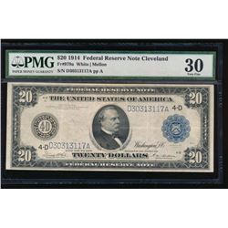 1914 $20 Cleveland Federal Reserve Note PMG 30