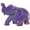 Image 1 : Hand Carved 735ct Natural Amethyst Elephant