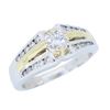 Image 3 : 14K Two Tone Gold 0.65ctw Diamond Ring