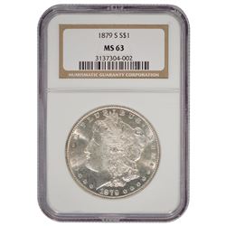 1879-S $1 Morgan Silver Dollar Coin NGC MS63