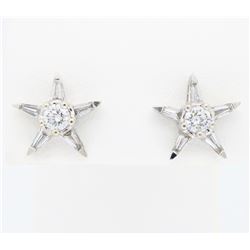 18KT White Gold 1.00ctw Diamond Earrings