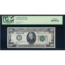 1928 $20 Chicago Federal Reserve Note PCGS 65PPQ