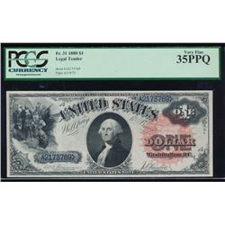 1880 $1 Legal Tender Note PCGS 35PPQ
